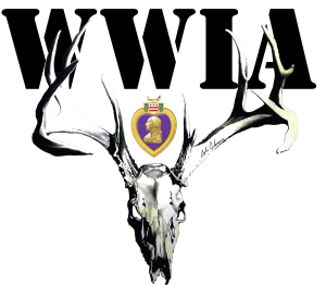 The wwa logo with a deer skull.