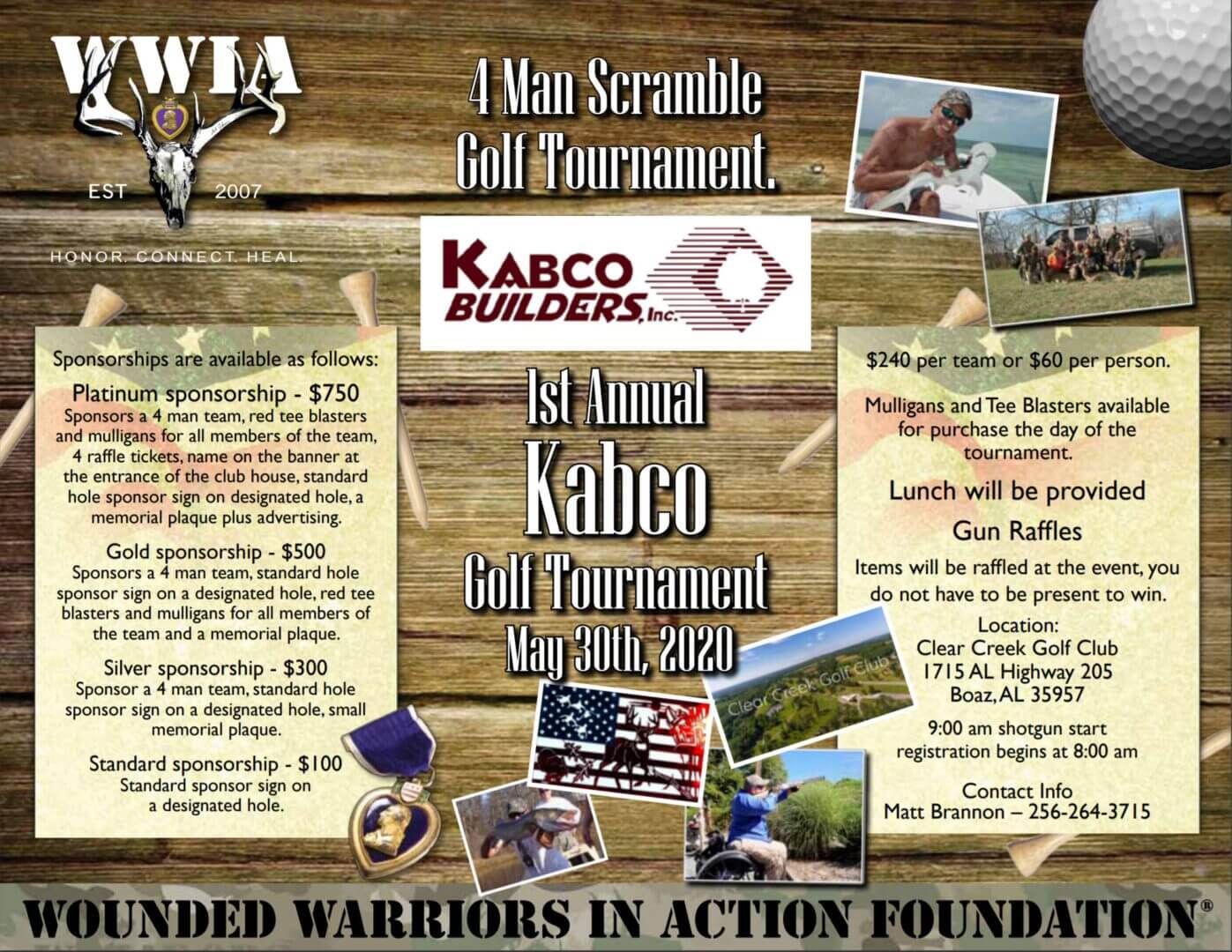 Kabco Golf|A flyer for the kabeo warriors in action foundation