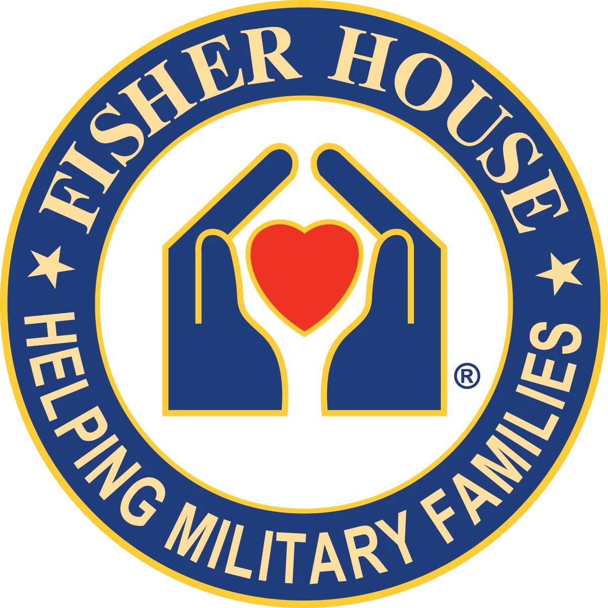 Fisher House logo with heart and hands