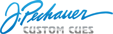 J. Pechauer Custom Cues logo design.