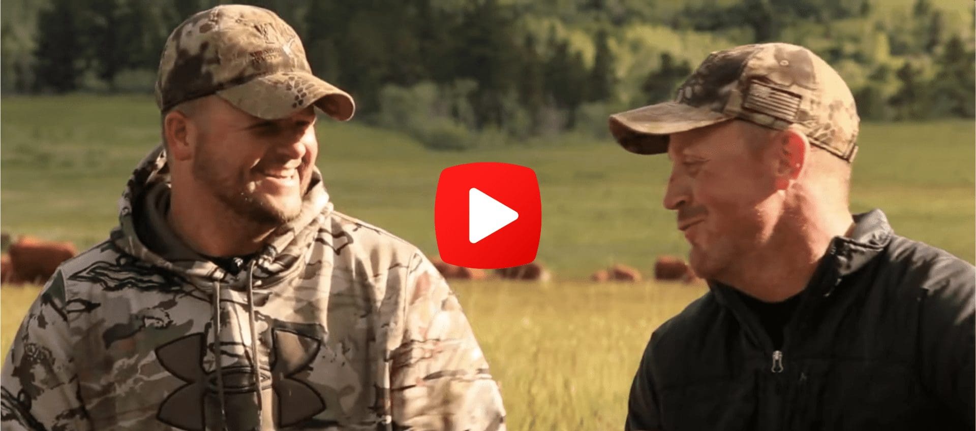 Two men in camo caps smiling outdoors Wounded Warriors in Action Foundation Two men in camo caps smiling outdoors