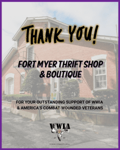Thank you Fort Myer Thrift Shop sign