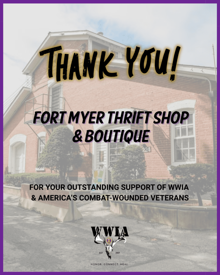Thank you Fort Myer Thrift Shop sign