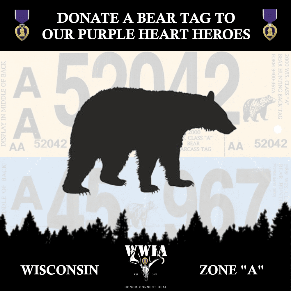 Bear tag donation for Purple Heart heroes