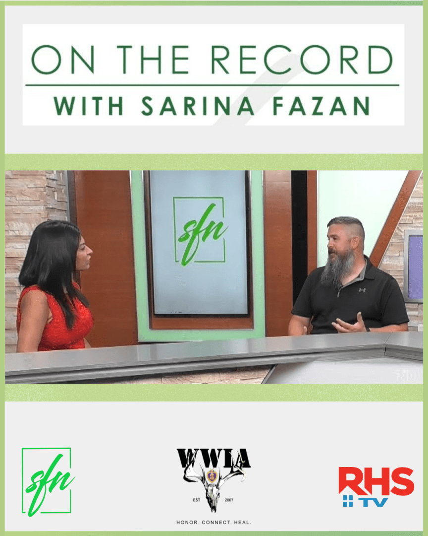 TV interview with two people sitting together