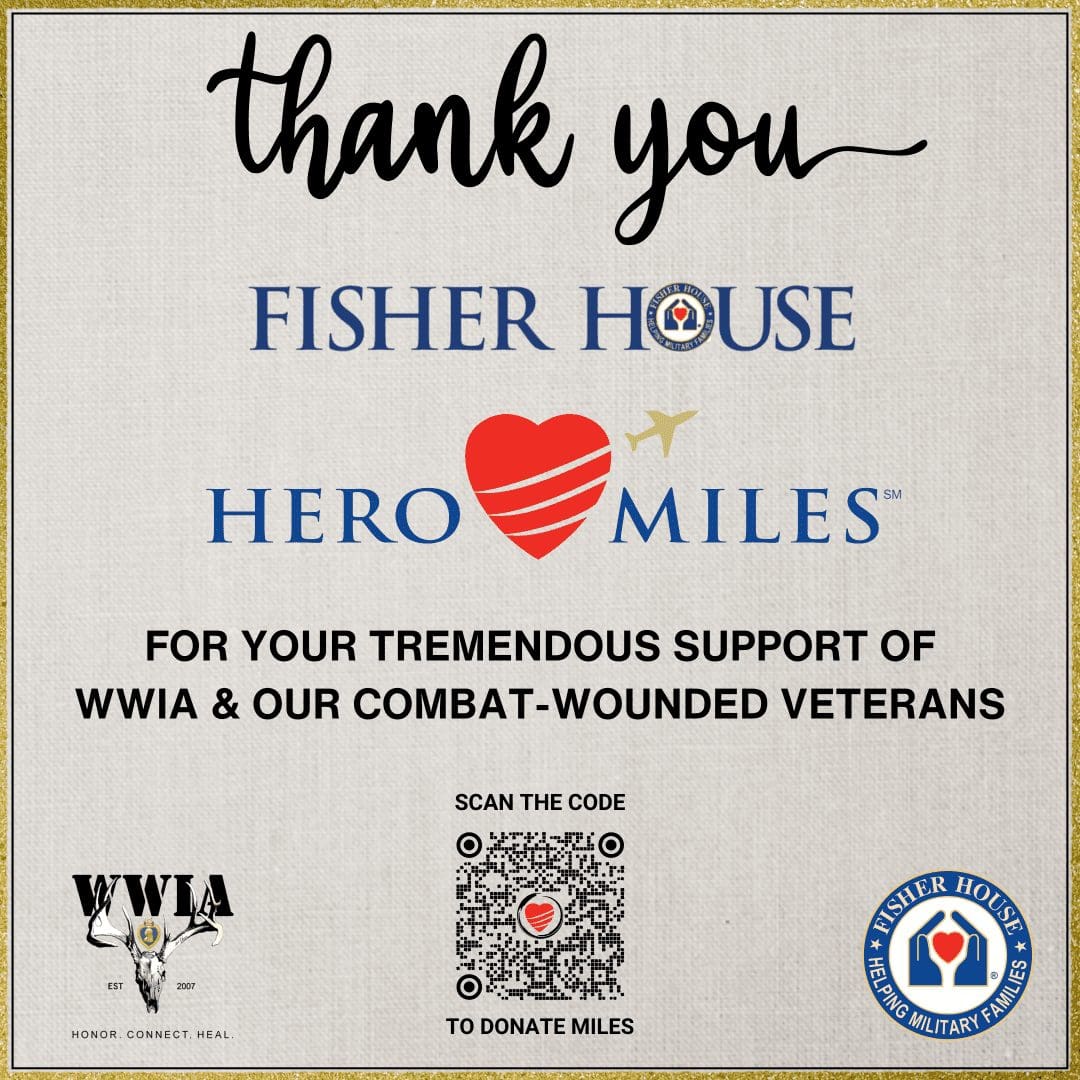 Thank you Fisher House Hero Miles support