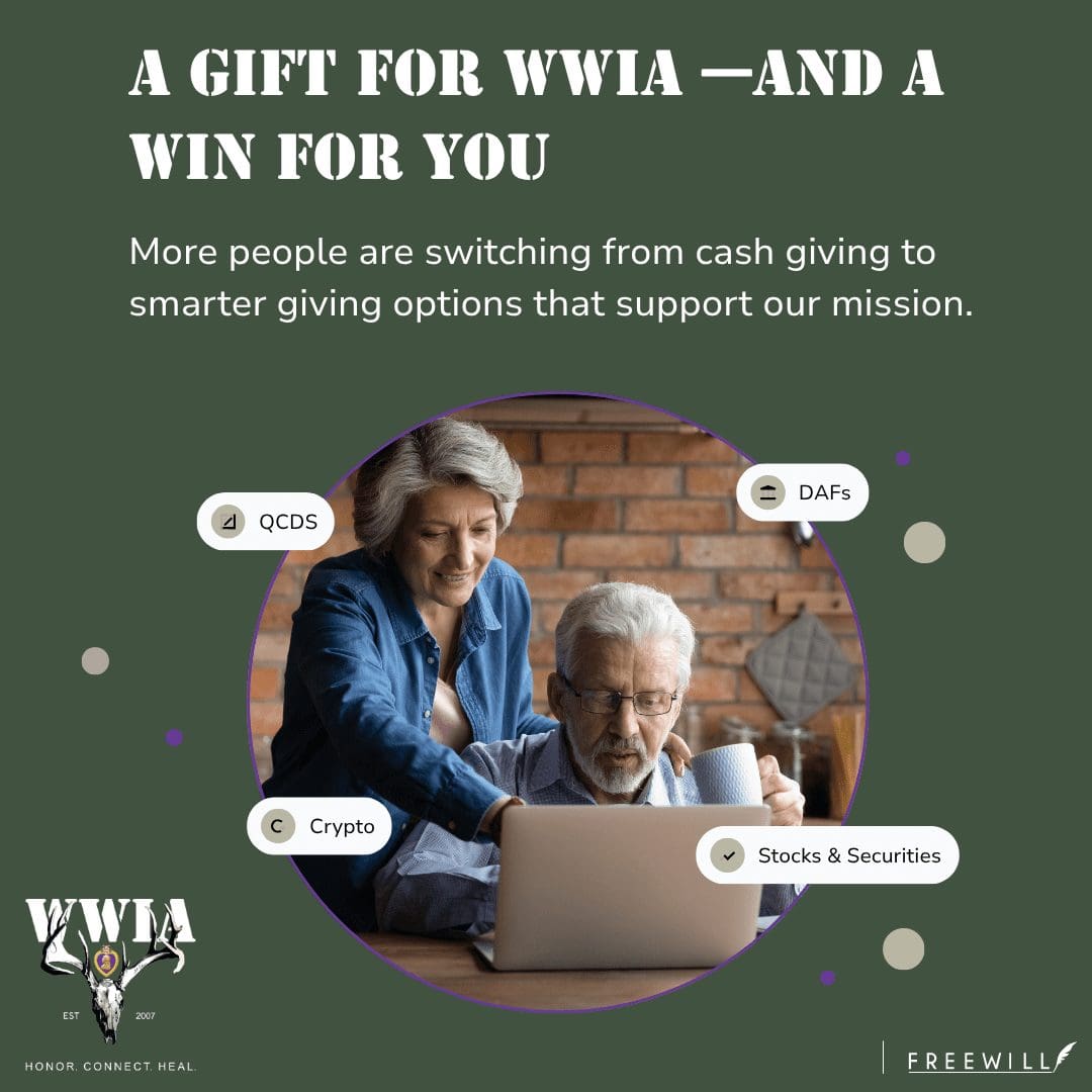 Older couple using laptop for online giving