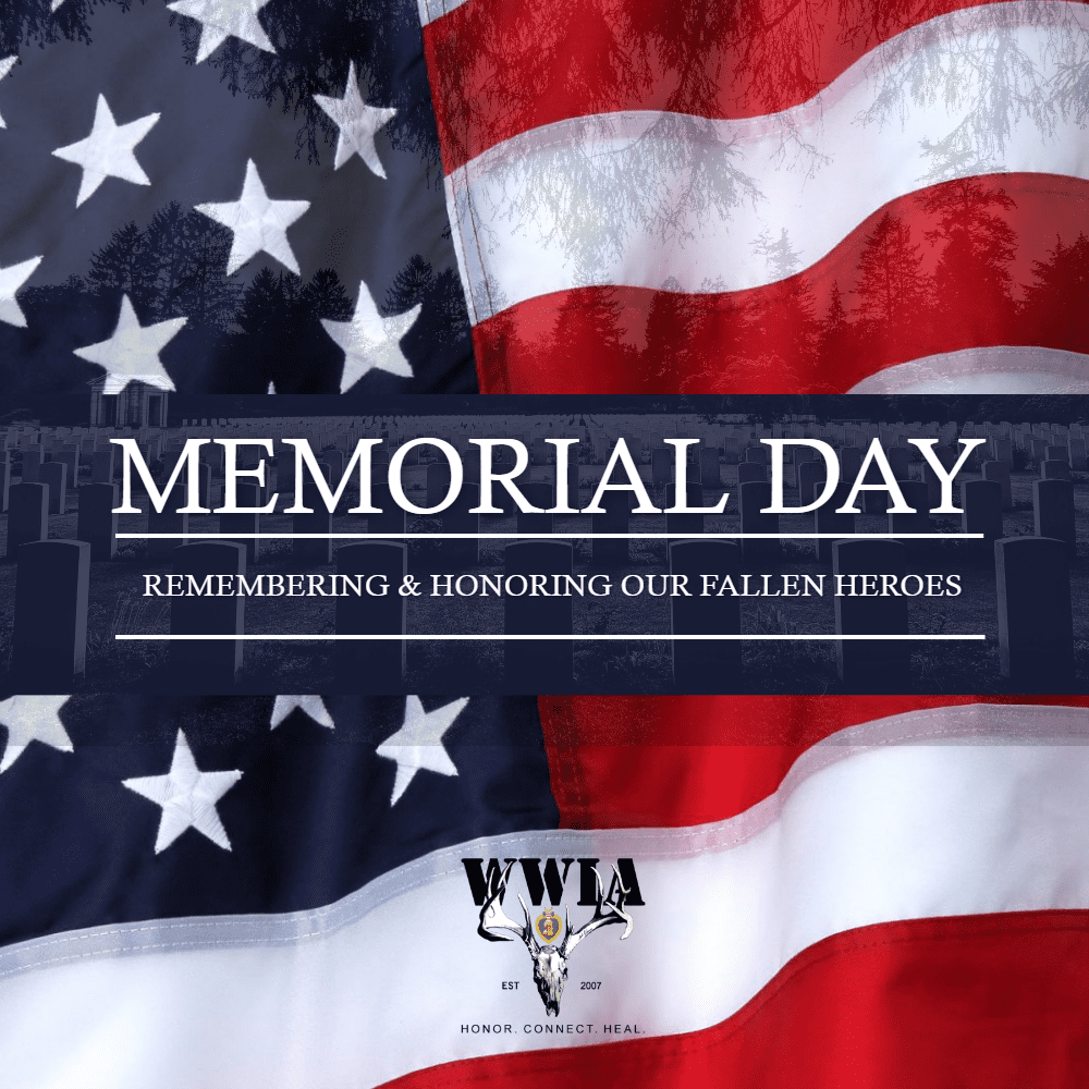 Memorial Day honoring fallen heroes flag