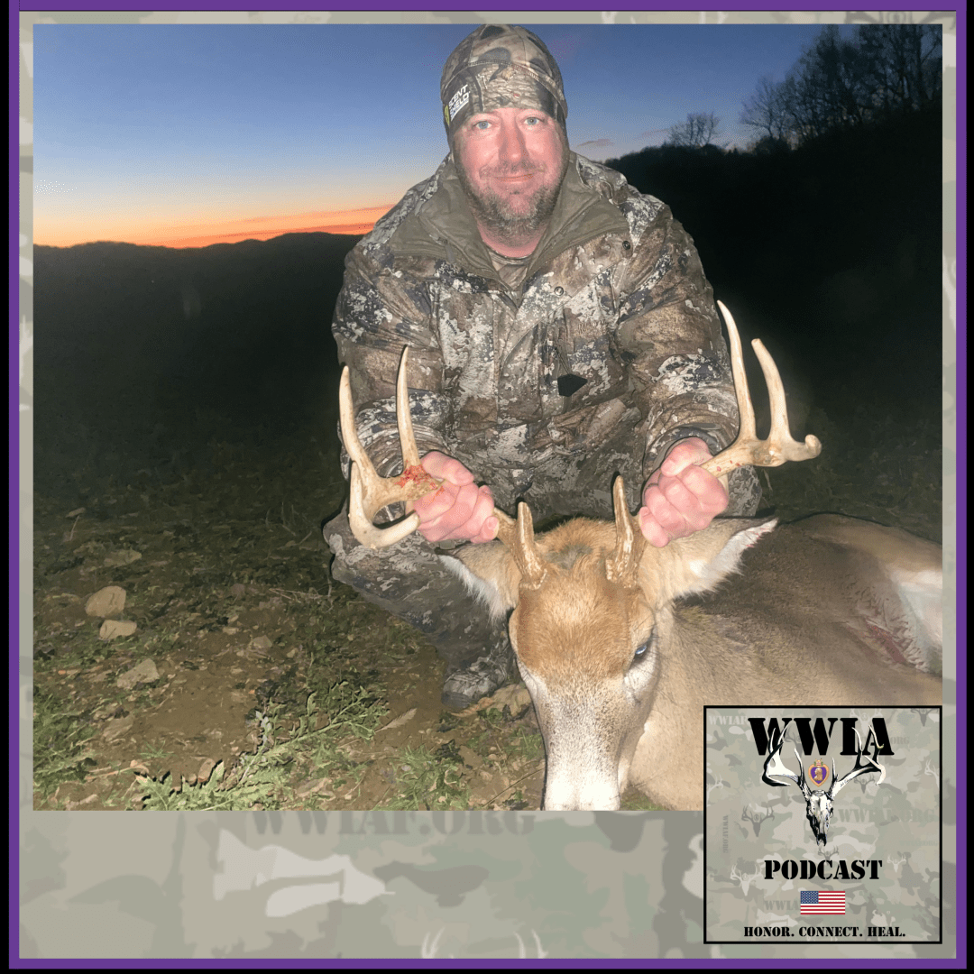 Hunter with deer at sunset WWIA podcast