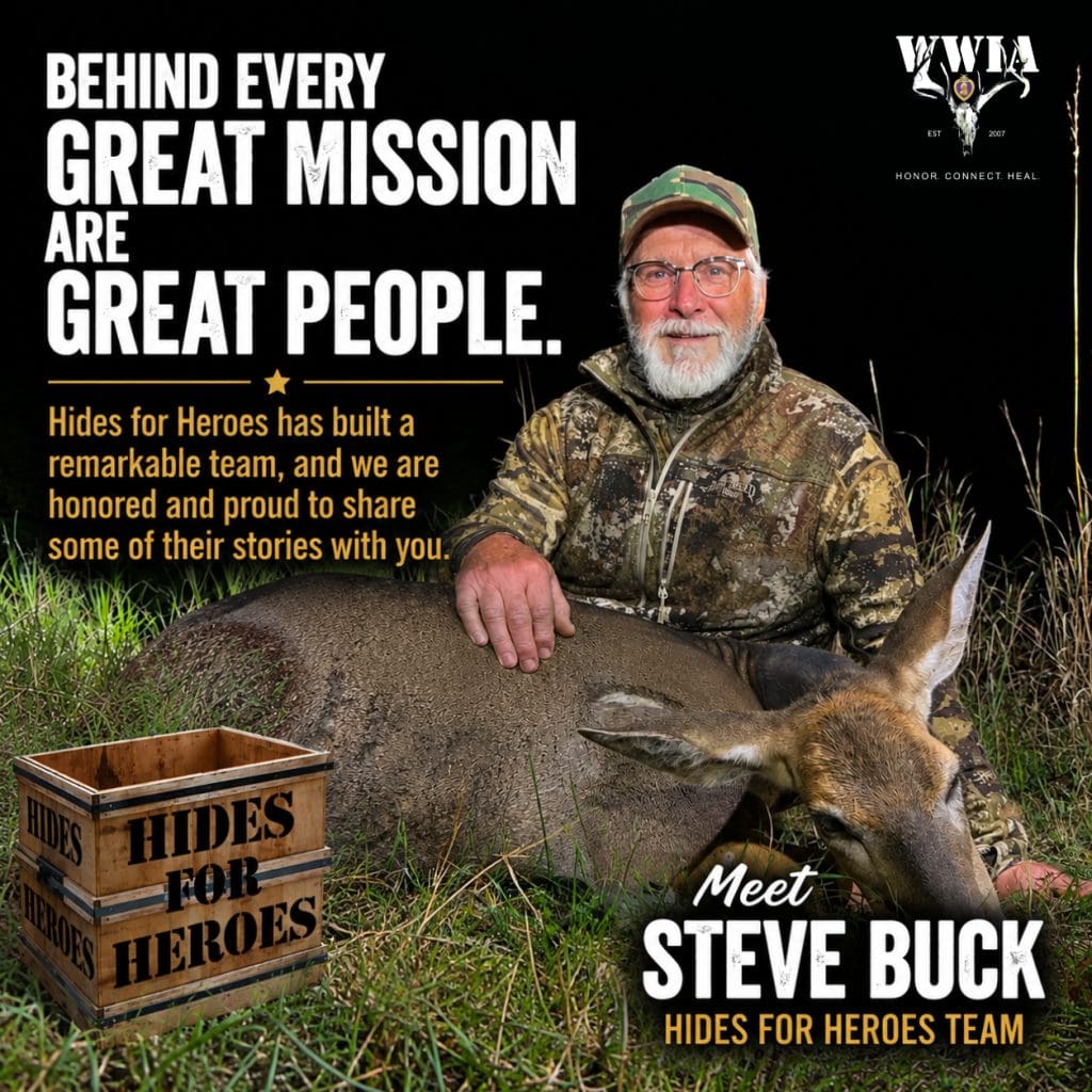 Steve Buck - Hides for Heroes Team member with a harvested deer.